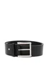 Ami Alexandre Mattiussi Leather Belt In Black