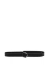 Ami Alexandre Mattiussi Black Supple Leather Double Buckle 35mm Belt In Black