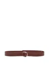 Ami Alexandre Mattiussi Leather Belt In Brown