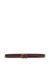 Ami Alexandre Mattiussi Leather Buckle Belt In Brown