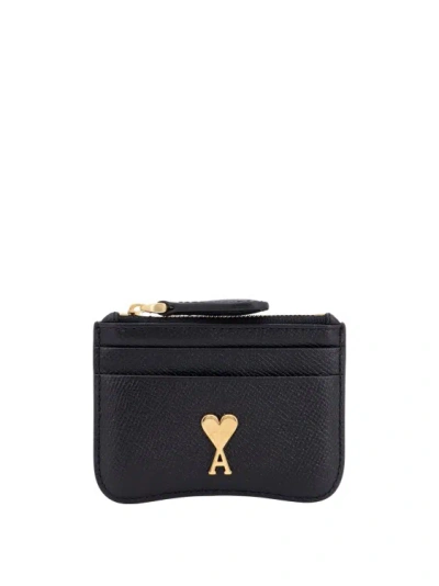 Ami Alexandre Mattiussi Leather Card Holder In Black