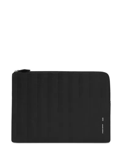 Ami Alexandre Mattiussi Leather Document Holder In Black
