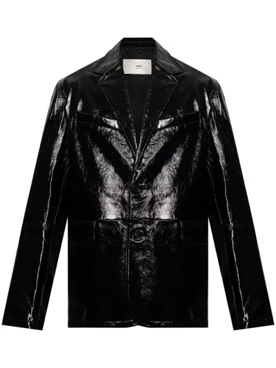 AMI ALEXANDRE MATTIUSSI LEATHER JACKET