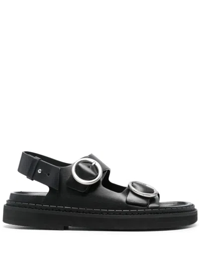 AMI ALEXANDRE MATTIUSSI LEATHER SANDALS