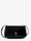 Ami Alexandre Mattiussi Adjustable Leather Shoulder Bag With Gold-tone Hardware