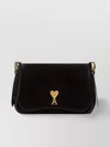 Ami Alexandre Mattiussi Paname Paname Suede Shoulder Bag