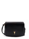 Ami Alexandre Mattiussi Ami Paris Women Leather Shoulder Bag With Logo Monogram