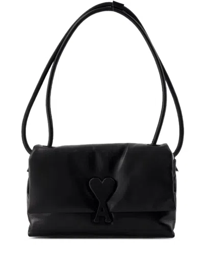Ami Alexandre Mattiussi Leather Voulez-vous Bag In Black