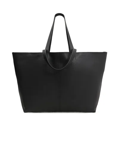 Ami Alexandre Mattiussi Letter Detail Shoulder Bag In Black