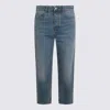Ami Alexandre Mattiussi Straight-leg Blue Denim Jeans With Classic Fit In Blue