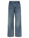 Ami Alexandre Mattiussi Ami Paris Men Blue Jeans With Belt Loops And Wide Leg In Denim Man In Black