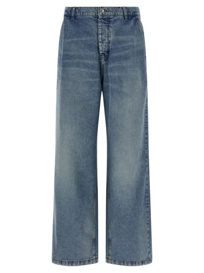 AMI ALEXANDRE MATTIUSSI LIGHT BLUE WIDE LEG JEANS