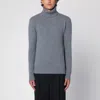 Ami Alexandre Mattiussi Light Grey Cashmere Turtleneck Jumper In Grey