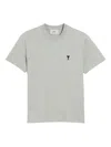 Ami Alexandre Mattiussi Ami De Coeur T-shirt In Organic Cotton Jersey In Gray