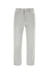 Ami Alexandre Mattiussi Denim Jeans Cropped Length Contrast Stitching