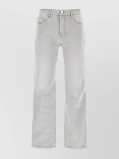 Ami Alexandre Mattiussi Light Grey Denim Jeans In Neutral