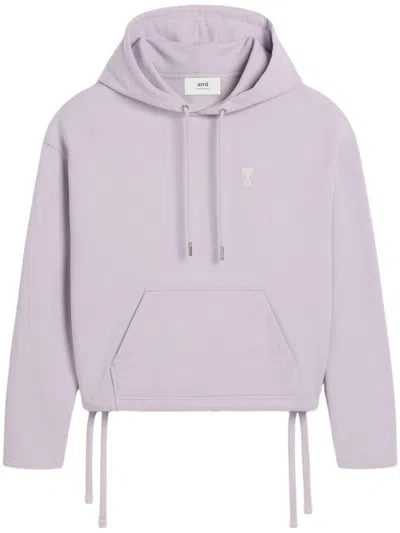 AMI ALEXANDRE MATTIUSSI LIGHT PURPLE AMI DE COEUR SWEATSHIRT
