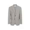 Ami Alexandre Mattiussi Light Taupe Virgin Wool Two Buttons Jacket In Gray