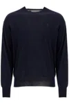 Ami Alexandre Mattiussi Ami Paris Logo Embroidered Crewneck Sweatshirt In Blue