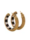 Ami Alexandre Mattiussi Enamelled Hoop Earrings In Gold