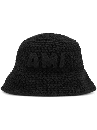 AMI ALEXANDRE MATTIUSSI LOGO-PATCH BUCKET HAT