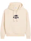 Ami Alexandre Mattiussi Logo Cotton Hoodie In Neutral