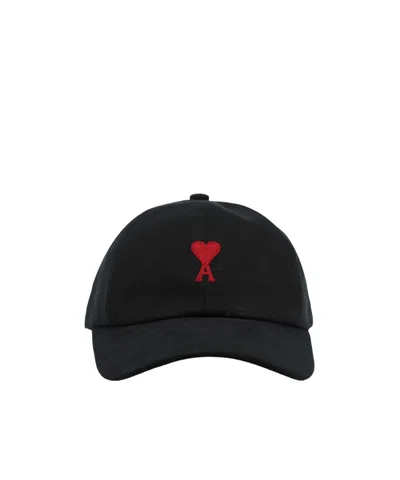 Ami Alexandre Mattiussi Ami Paris Cap Red Adc Embroidery Accessories In Blue