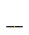 Ami Alexandre Mattiussi Ami De Coeur-buckle Leather Belt In Black