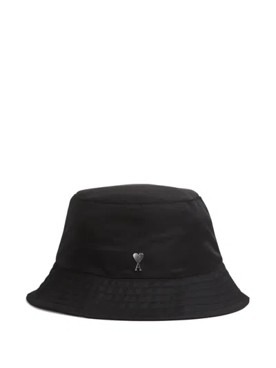 Ami Alexandre Mattiussi Logo Bucket Hat In Black