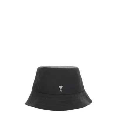 Ami Alexandre Mattiussi Logo Bucket Hat In Gray