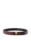 Ami Alexandre Mattiussi Logo-buckle Belt In Brown