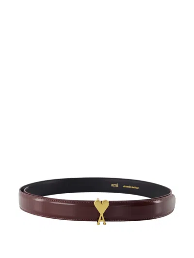 AMI ALEXANDRE MATTIUSSI LOGO-BUCKLE BELT
