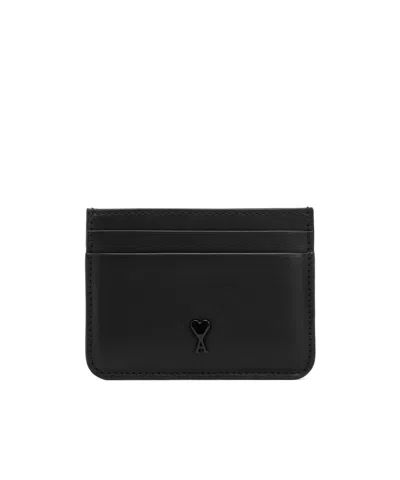 Ami Alexandre Mattiussi Logo Card Holder In Black