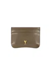 Ami Alexandre Mattiussi Ami Paris Slg Paris Paris Card Holder Accessories In Brown