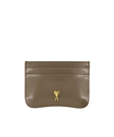 Ami Alexandre Mattiussi Logo Card Holder In Green