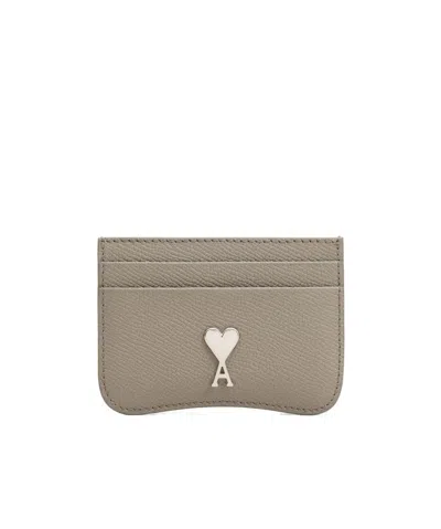 Ami Alexandre Mattiussi Logo Card Holder In Nude