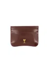 Ami Alexandre Mattiussi Logo Card Holder In Red