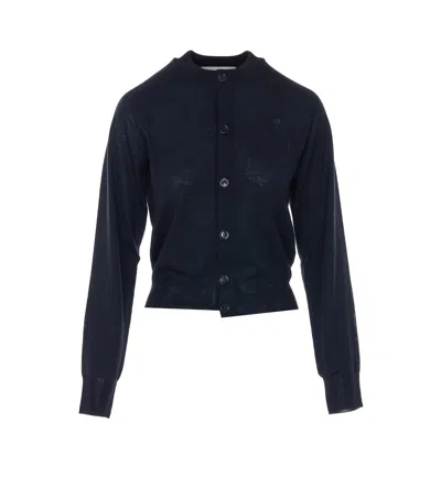 Ami Alexandre Mattiussi Logo Cardigan In Black