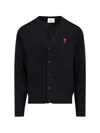 Ami Alexandre Mattiussi Ami Paris Ami Paris De Coeur Cardigan In Black  