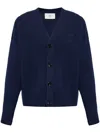 Ami Alexandre Mattiussi Logo Cardigan In Blue