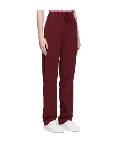Ami Alexandre Mattiussi Logo Casual Pants In Brown
