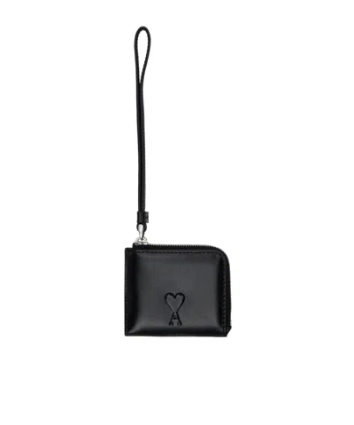 Ami Alexandre Mattiussi Logo Coin Purse In Black