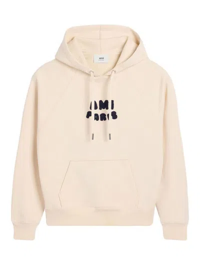 AMI ALEXANDRE MATTIUSSI LOGO COTTON HOODIE