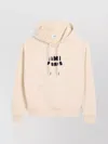 Ami Alexandre Mattiussi Logo Cotton Hoodie In Neutral