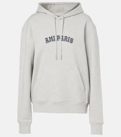 AMI ALEXANDRE MATTIUSSI LOGO COTTON JERSEY HOODIE