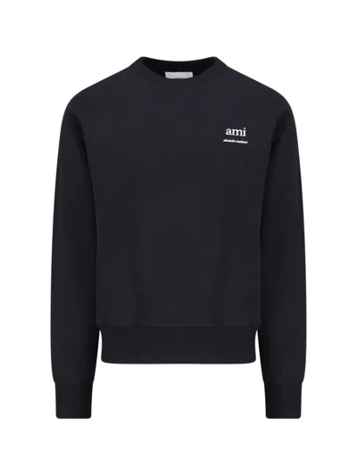 AMI ALEXANDRE MATTIUSSI LOGO CREW NECK SWEATSHIRT