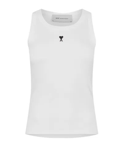 Ami Alexandre Mattiussi Logo Crew Neck Vest In White