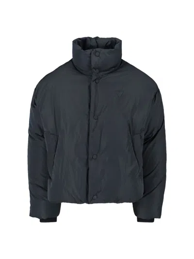 Ami Alexandre Mattiussi Logo Down Jacket In Black