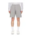 Ami Alexandre Mattiussi Logo Drawstring Sports Shorts In Gray