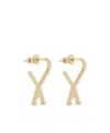 Ami Alexandre Mattiussi Logo Earrings In Yellow
